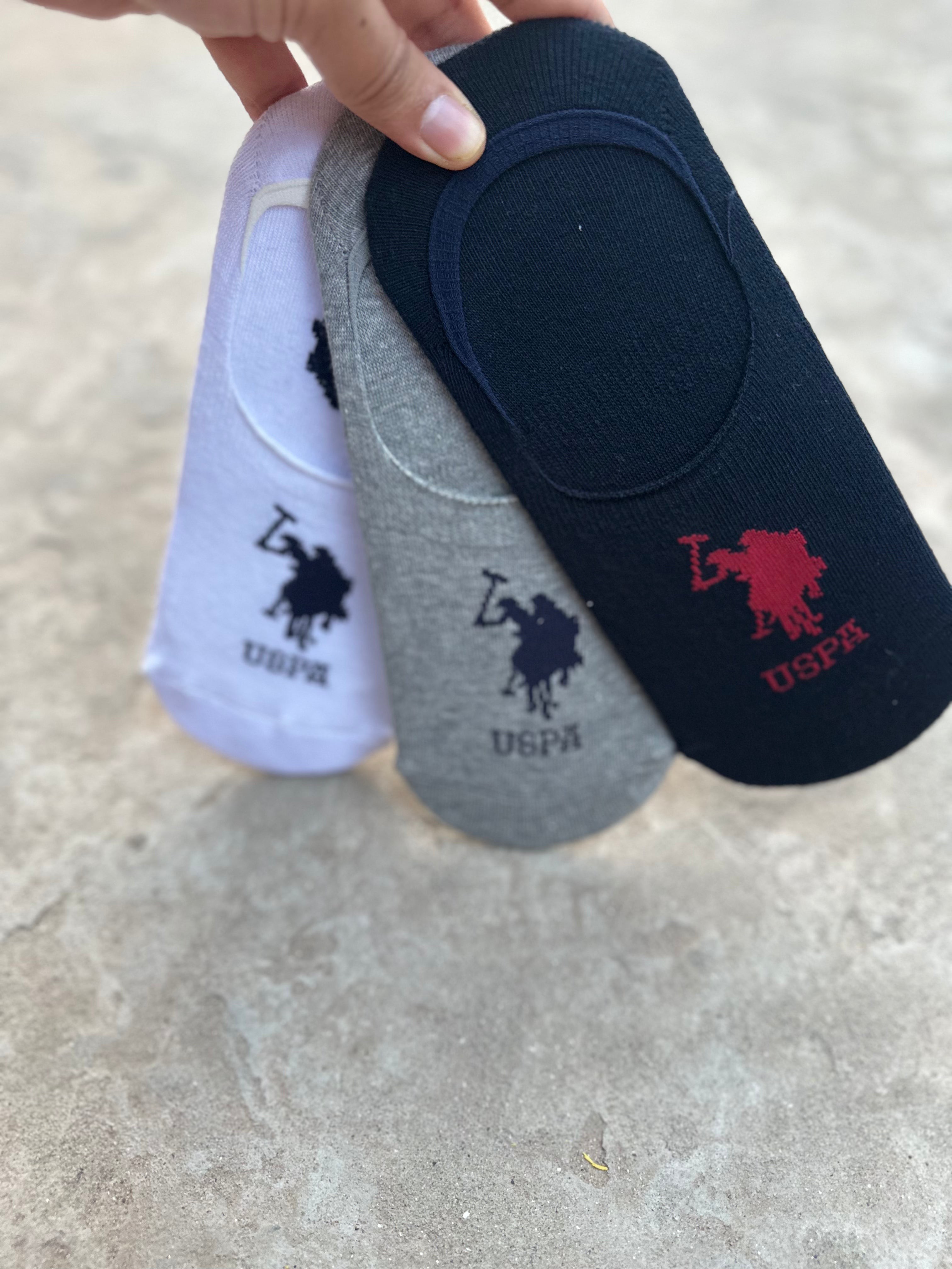 U.S. Polo Assn. Unisex Logo Ankle Socks - Pack of 3