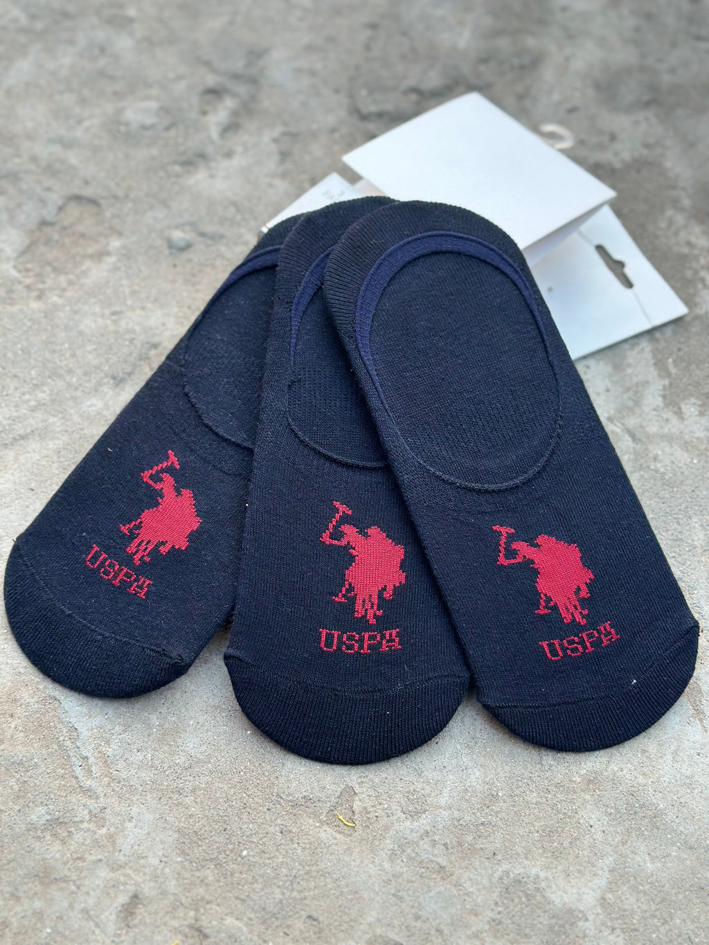 U.S. Polo Assn. Unisex Logo Ankle Socks - Pack of 3