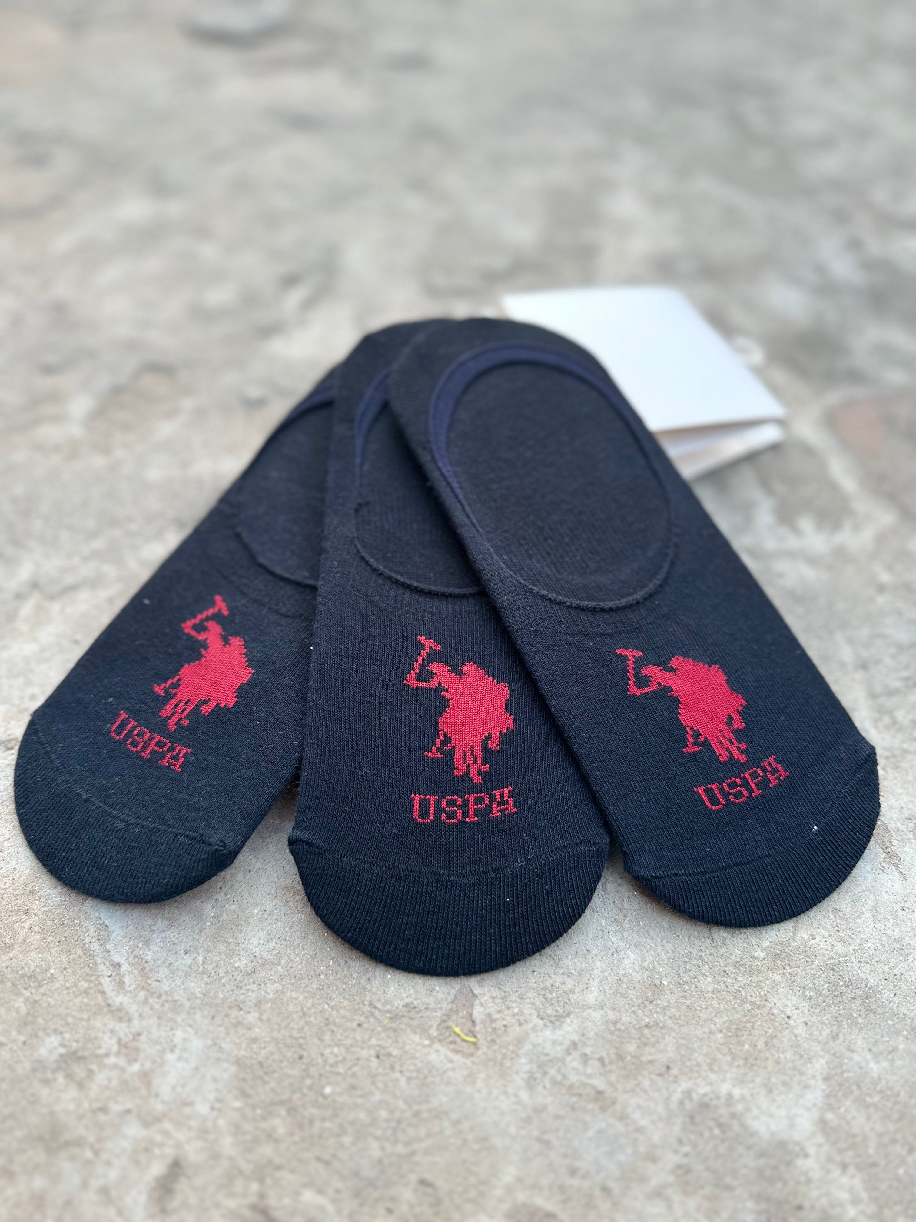 U.S. Polo Assn. Unisex Logo Ankle Socks - Pack of 3