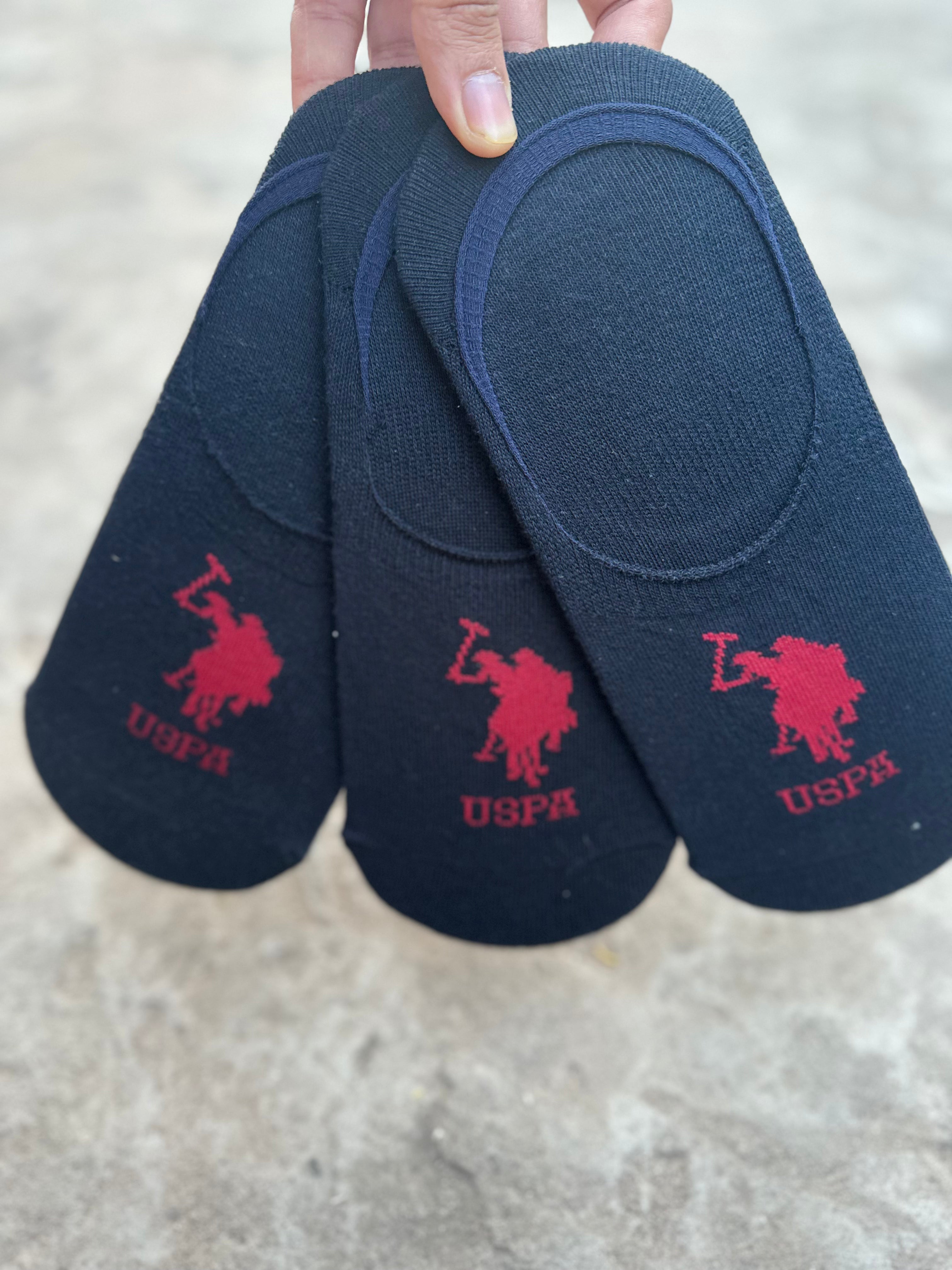 U.S. Polo Assn. Unisex Logo Ankle Socks - Pack of 3