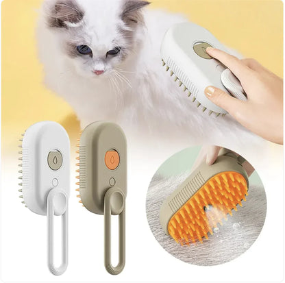 3-in-1 Electric Pet Brush - Steam, Massage, and Hair Removal